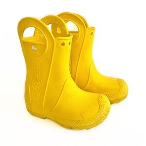 Crocs Kids Yellow Rain Boots c8
